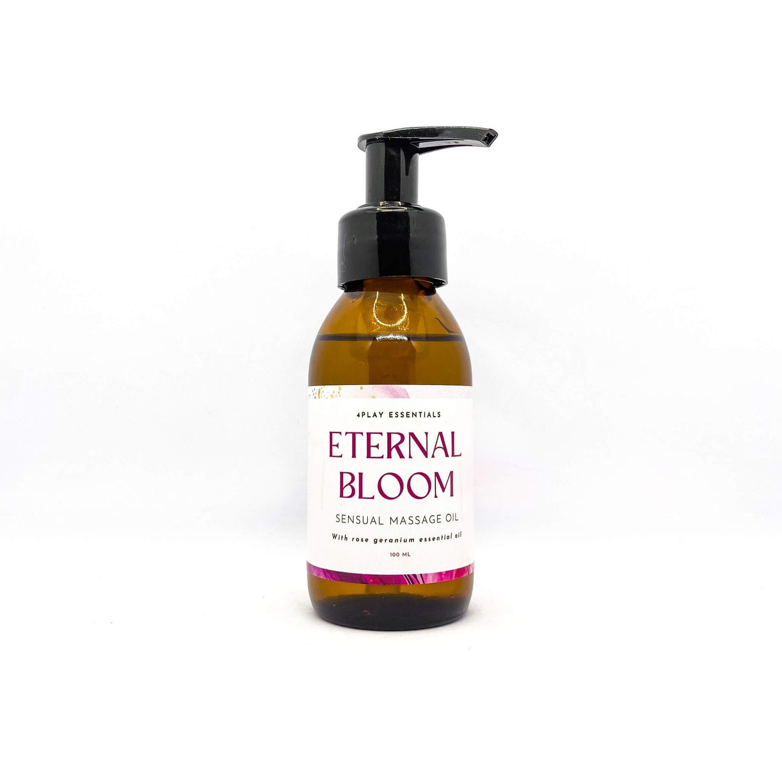 4Play Sensual Massage Oil 100ml - Rose Geranium