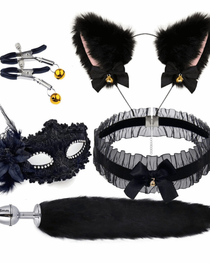 5 Piece Fox Tail and Cat Ears Set