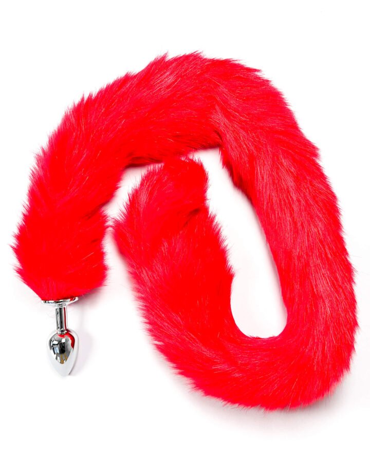 70cm Extra Long Tail With Metal Butt Plug (Red)