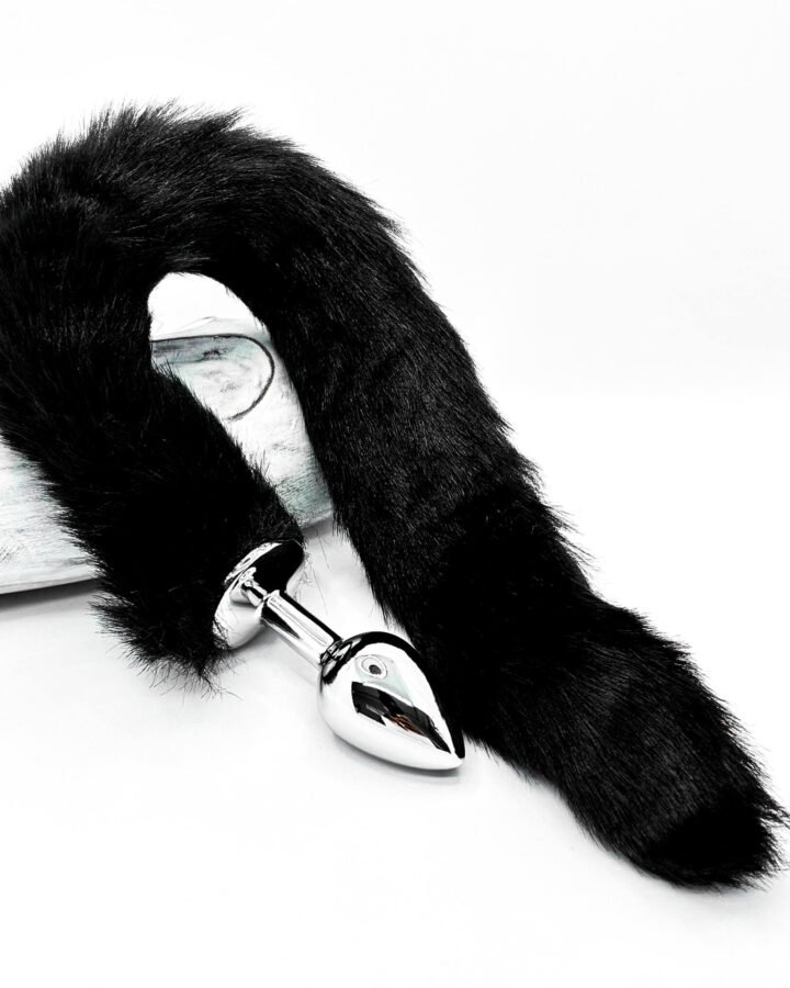 Black Fox Tail Anal Butt Plug