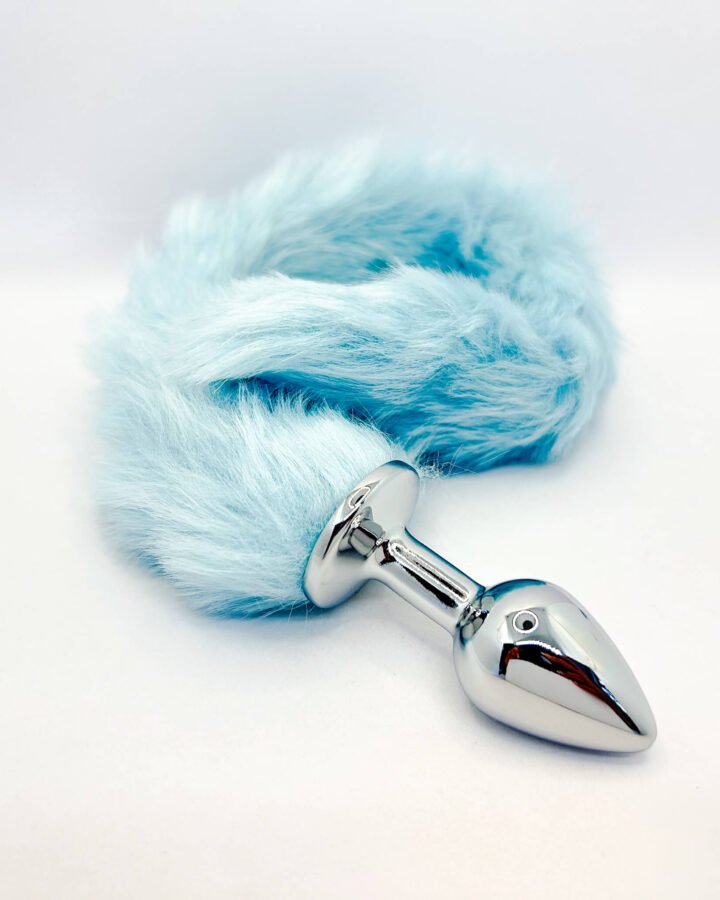 Blue Fox Tail Butt Plug