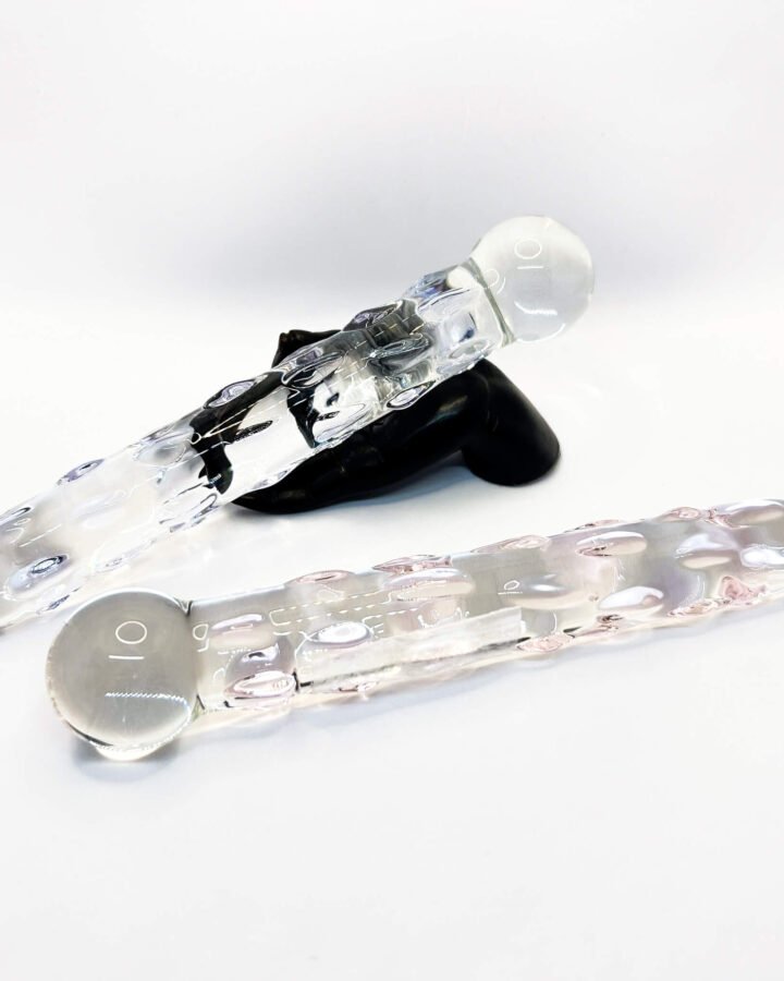 Bumpy Texture Glass Dildo Massager