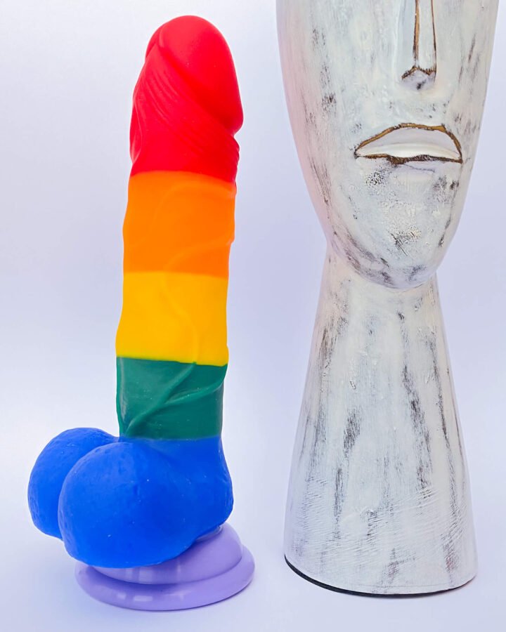 Colorful Rainbow Dildo With Suction Cup - 21cm