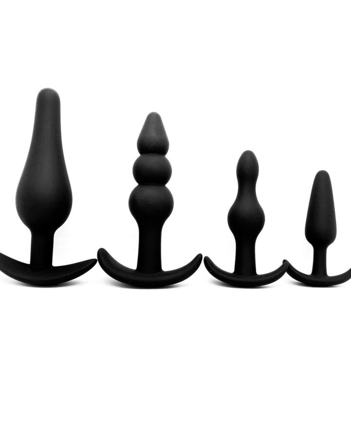 Contoured Comfort Silicone Butt Plug Set (4pcs)