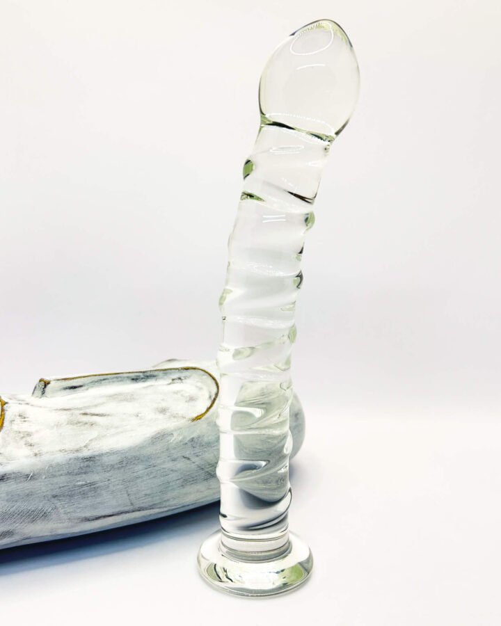 Crystal Clear Spiral Glass Dildo