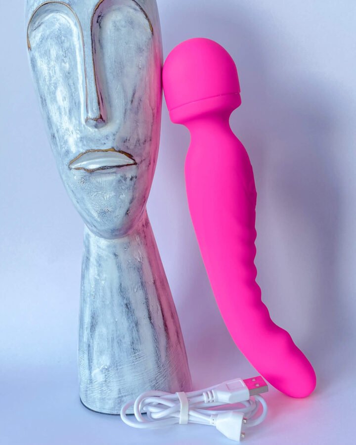 Double Ended Wand Vibrator with Heating Function