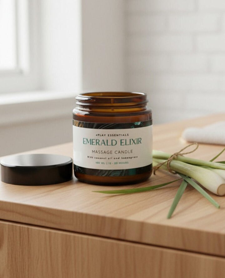 4Play Soy Wax Massage Candle 100ml - Emerald Elixir