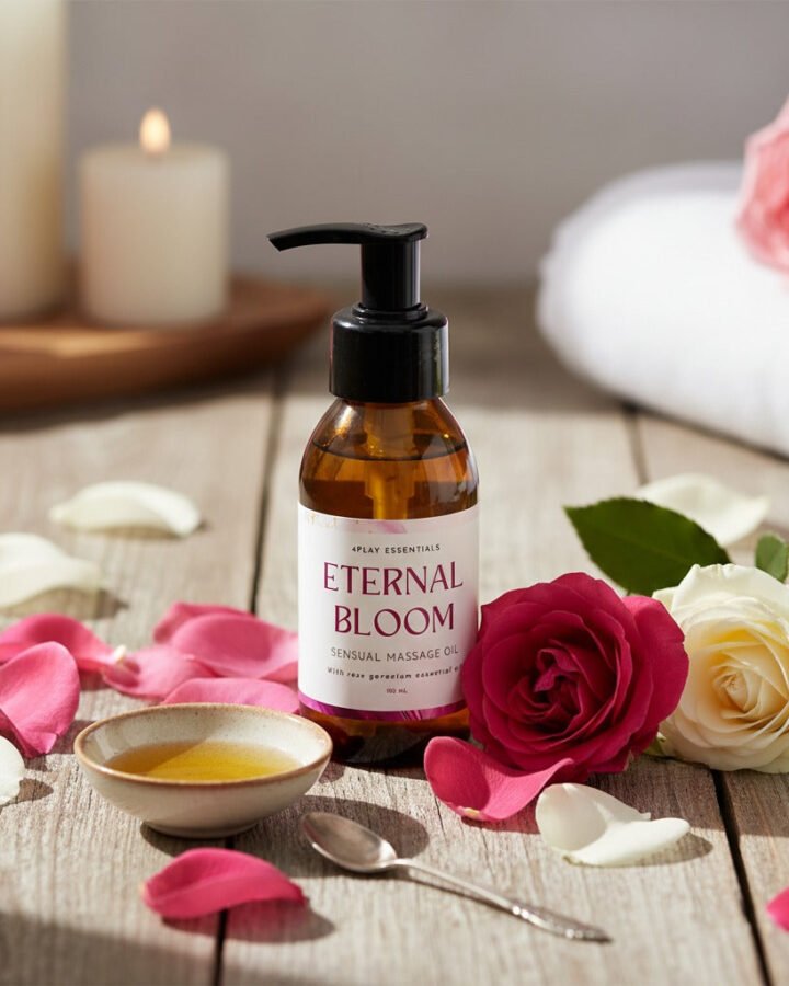 4Play Sensual Massage Oil 100ml - Rose Geranium