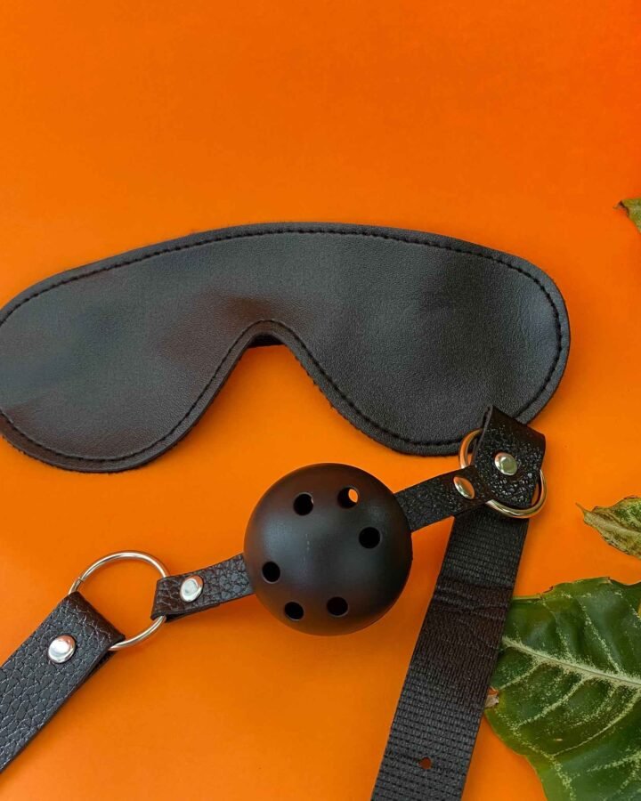 Mouth Gag & Blindfold Light Bondage Kit (2-pieces)