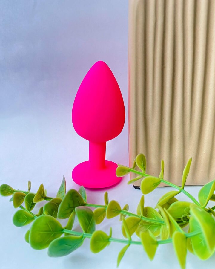 Silicone Jewelled Butt Plug - 4.4cm