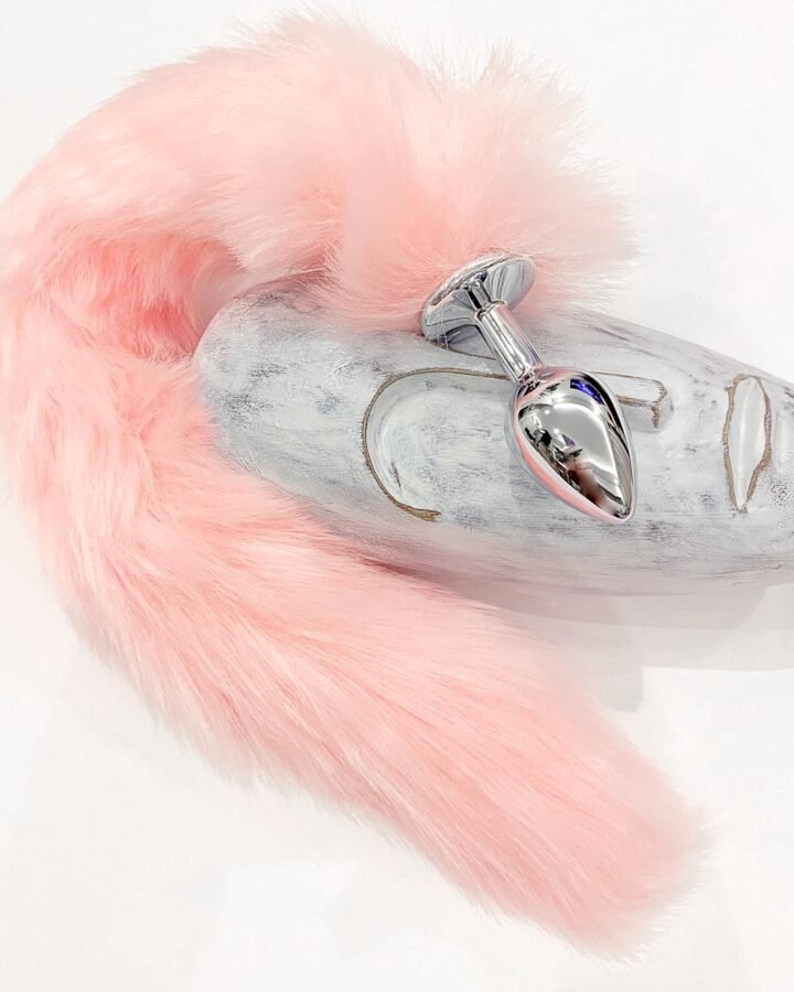 Pink Fox Tail Anal Butt Plug
