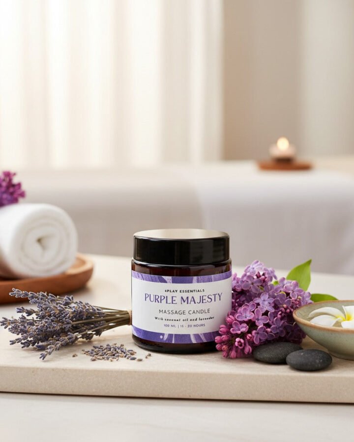 4Play Soy Wax Massage Candle 100ml - Purple Majesty