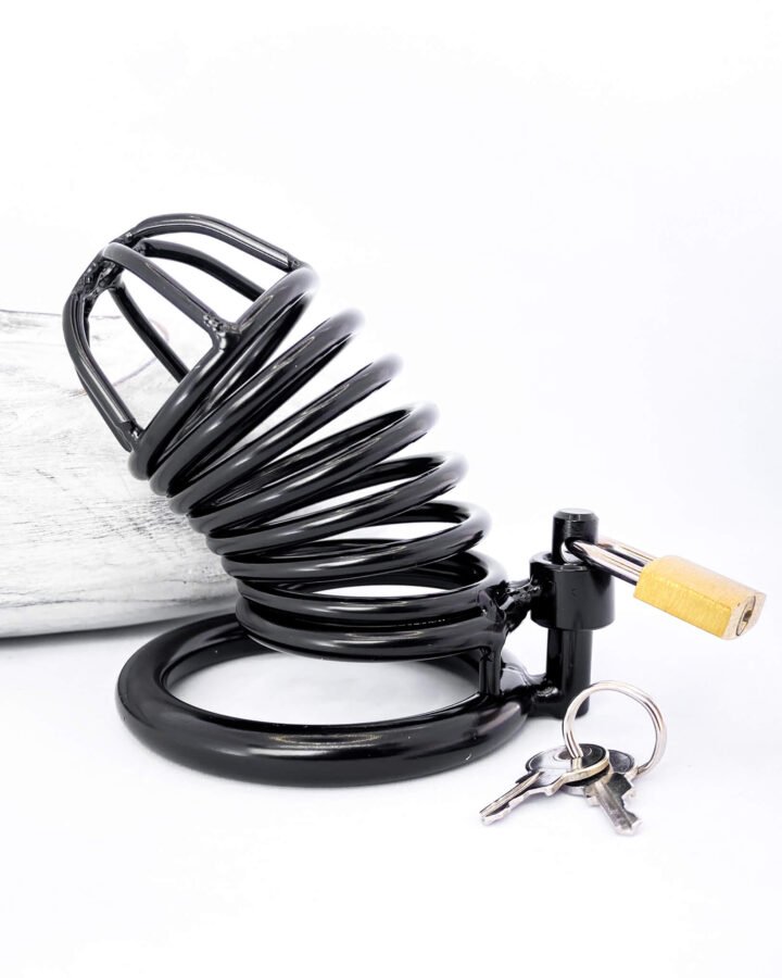 Rings of Imprisonment Male Chastity Cock Cage - Black