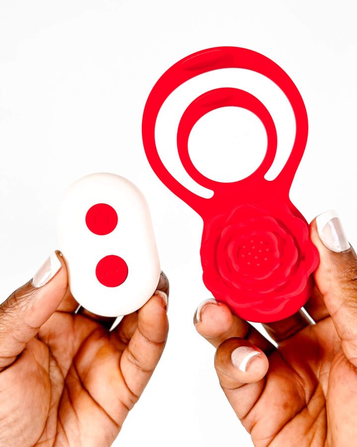 Rose Couples Cock Ring with Remote