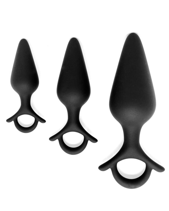 Safety Loop Triplet Silicone Butt Plug Set (3pcs)