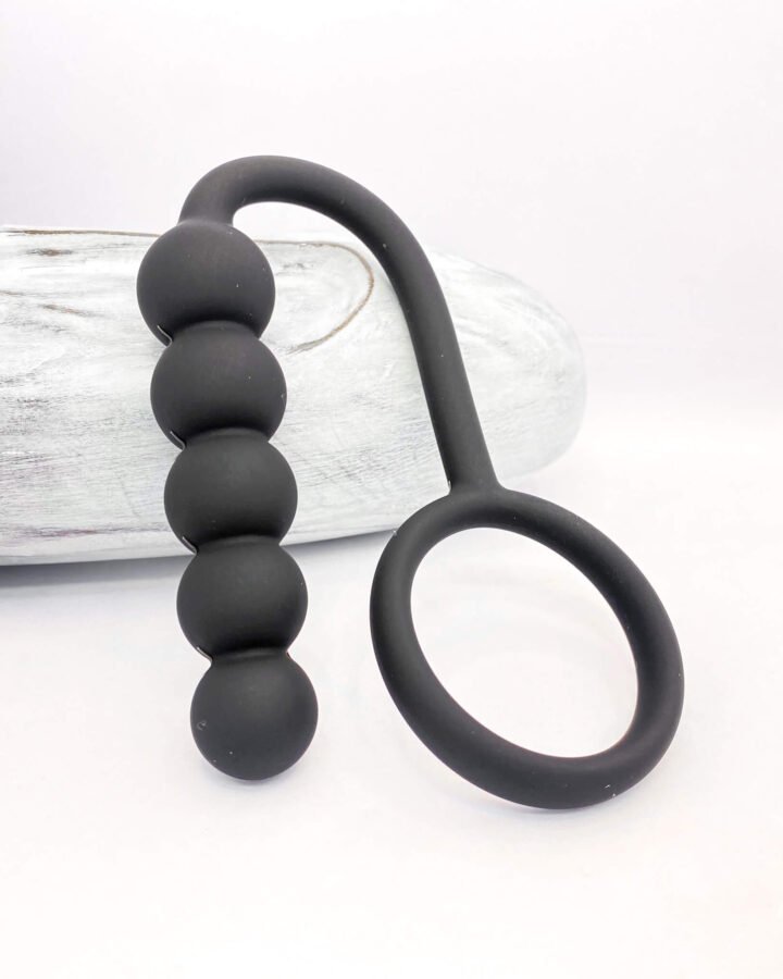 Silicone Anal Beads with Ball Ring