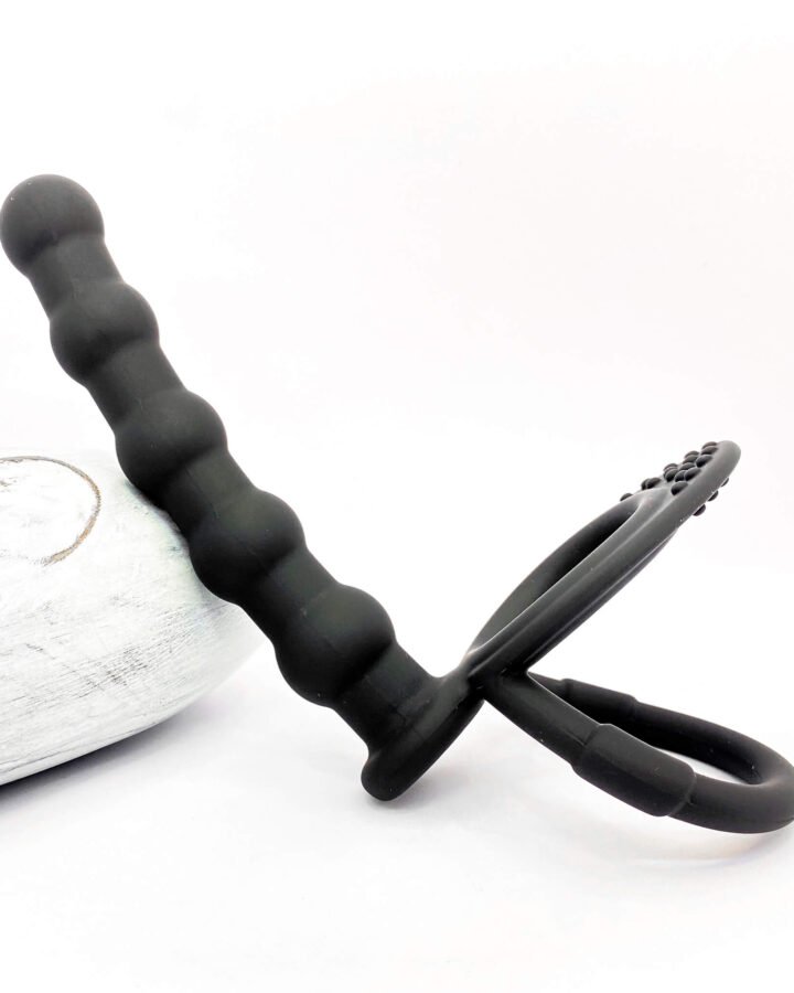 Silicone Double Penetration Strap-On Cock Ring