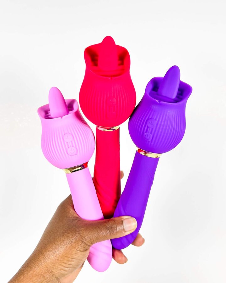 TeasePetal 2 in 1 Clitoral Tongue Vibrator
