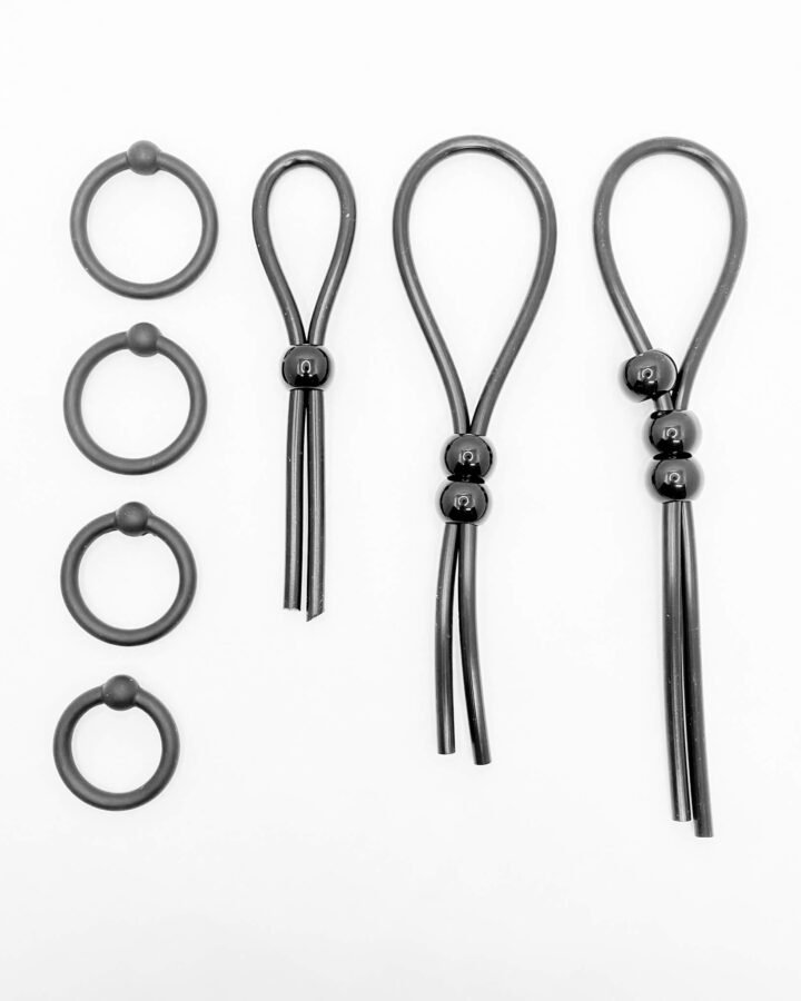 Total Control Silicone Cock Ring and Loop Set (7pcs)