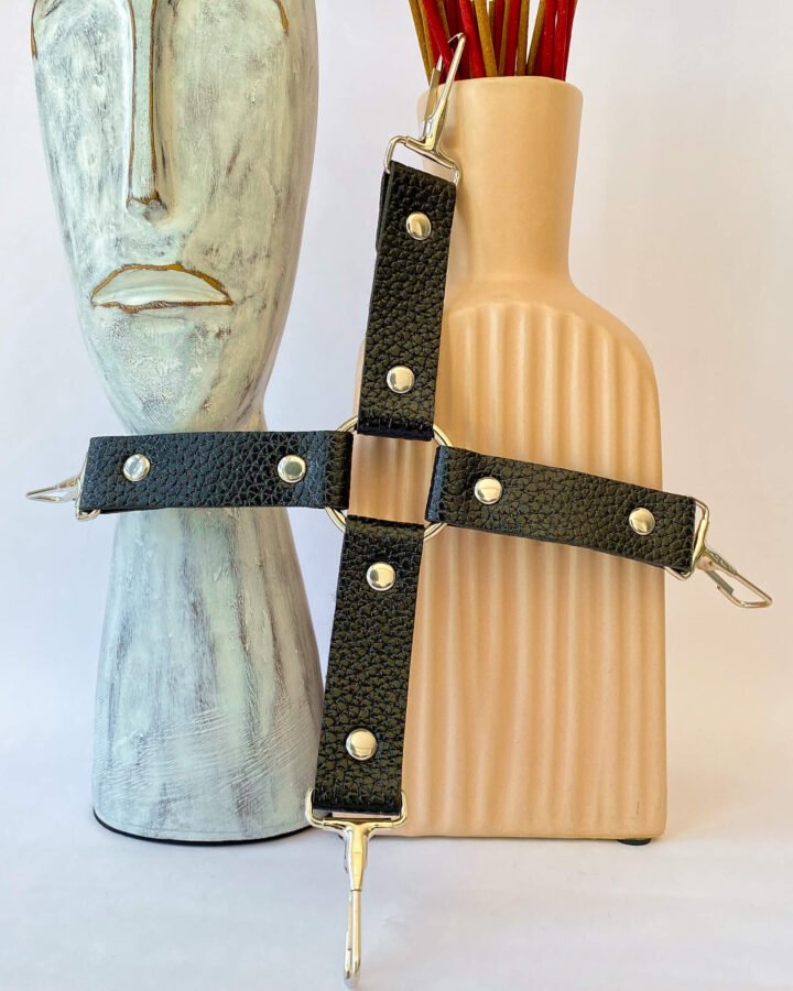 Leather Hog Tie Cross Bondage Restraint