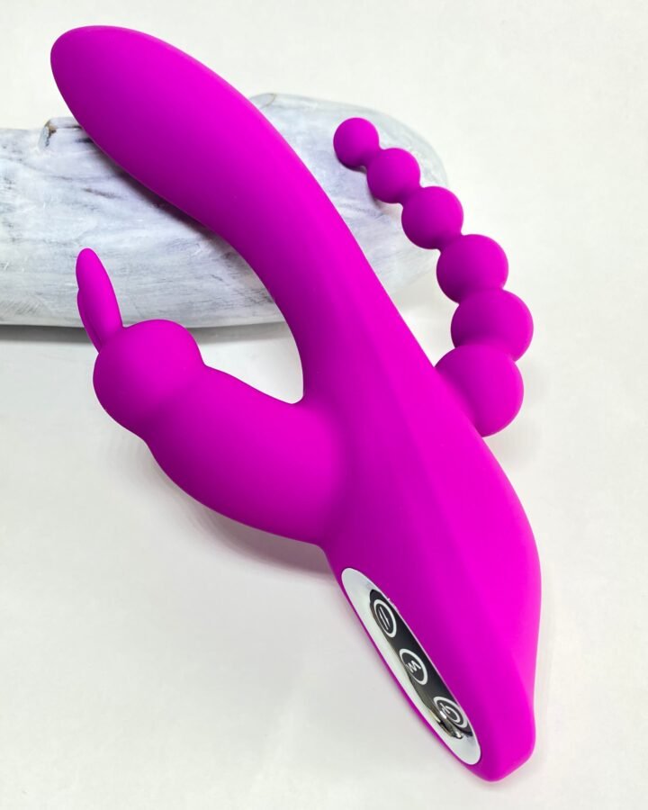 Oley Curved Triple Rabbit Vibrator