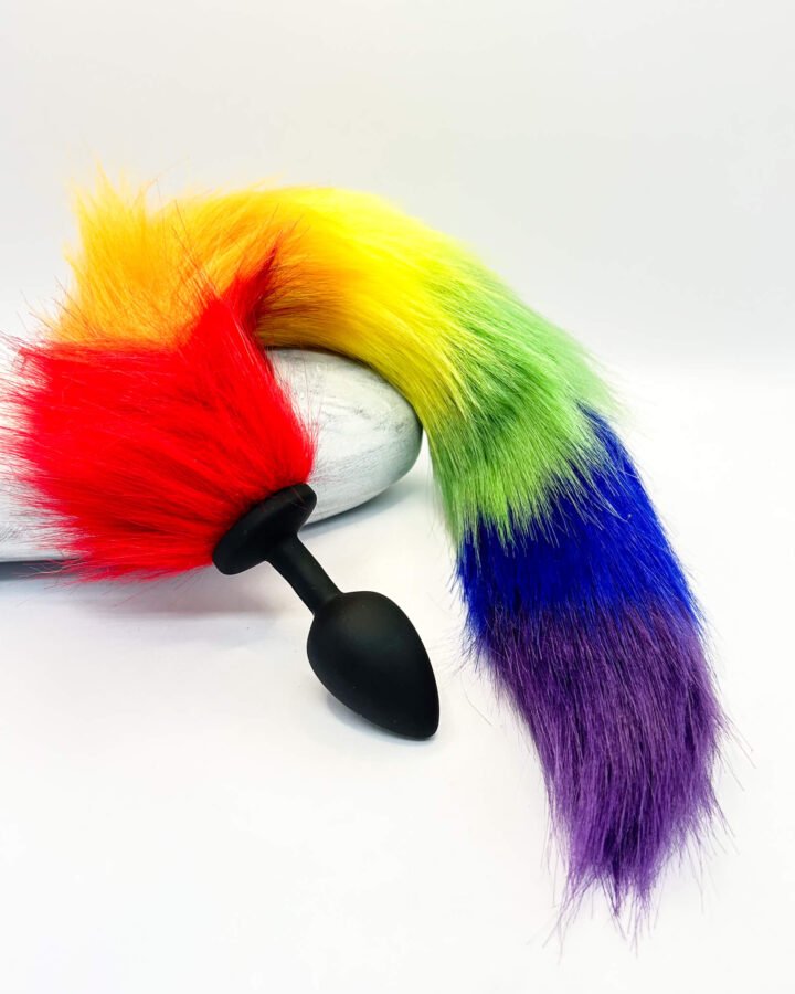 Rainbow Tail with Silicone Butt Plug (28mm)