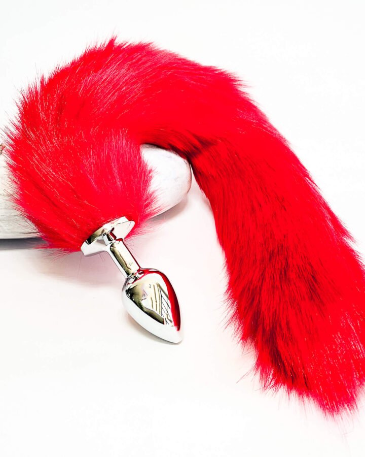 Red Fox Tail Butt Plug