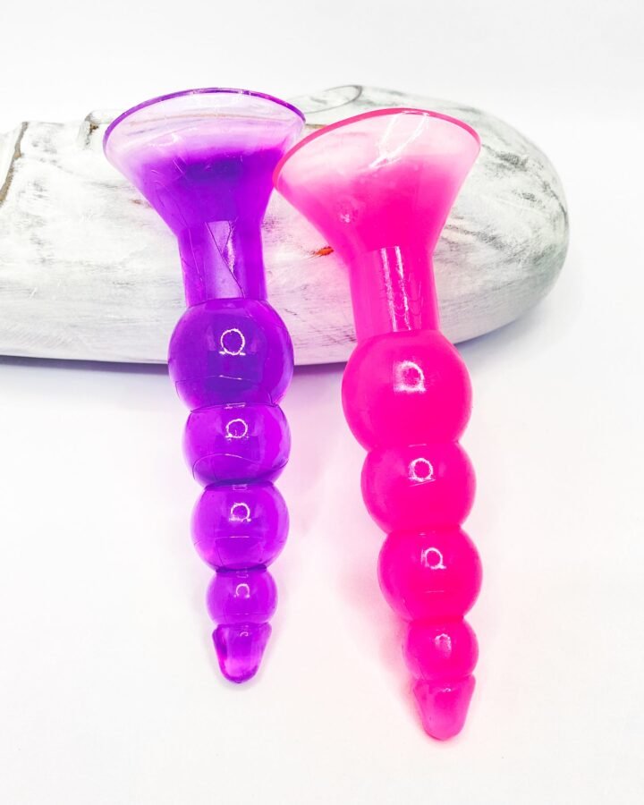 Beaded Butt Plug with Suction Cup Base