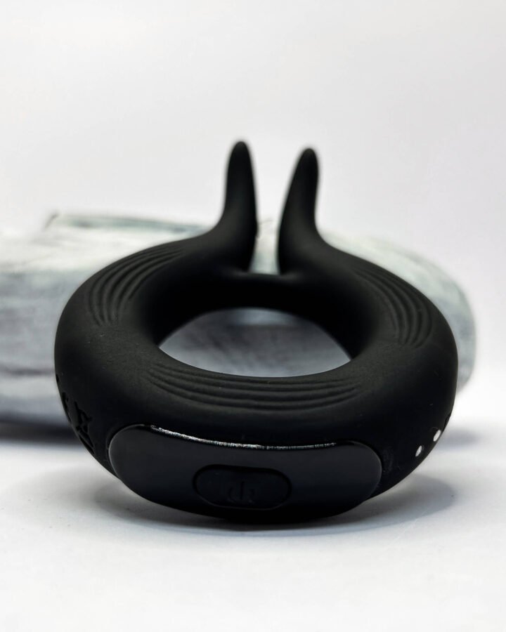 10 Speed Rechargeable Vibrating Cock Ring with Bunny Ears