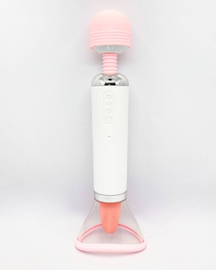 3 in 1 Vibrating Magic Wand with Suction and Tongue